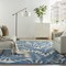 Homeroots 6 x 9 ft. Navy & Beige Leaves Indoor & Outdoor Area Rug 385233 - alternate 3